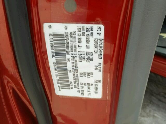 1D4GP24R55B201308 - 2005 DODGE GRAND CARA RED photo 10