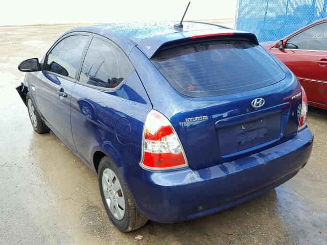 KMHCM36C89U131053 - 2009 HYUNDAI ACCENT GS BLUE photo 3