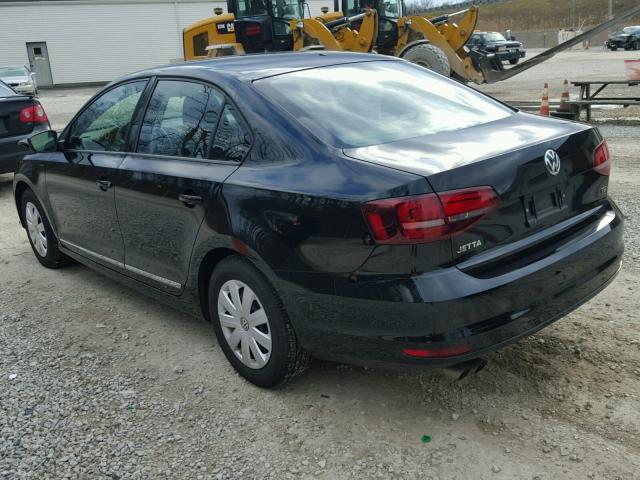 3VW267AJ2GM247791 - 2016 VOLKSWAGEN JETTA S BLACK photo 3