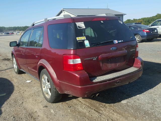 1FMDK06195GA64026 - 2005 FORD FREESTYLE RED photo 3