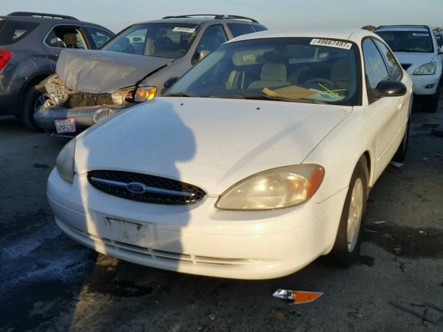 1FAFP52U51A146513 - 2001 FORD TAURUS LX WHITE photo 2