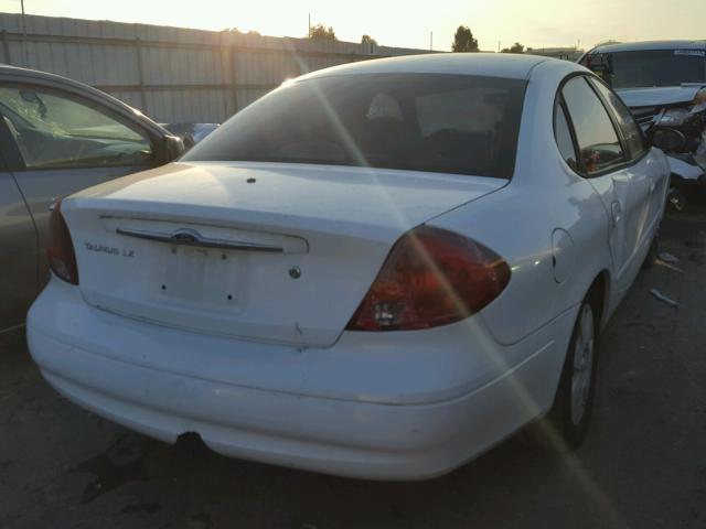 1FAFP52U51A146513 - 2001 FORD TAURUS LX WHITE photo 4