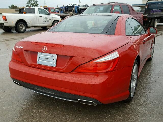 WDDJK7DA9DF001876 - 2013 MERCEDES-BENZ SL 550 RED photo 4