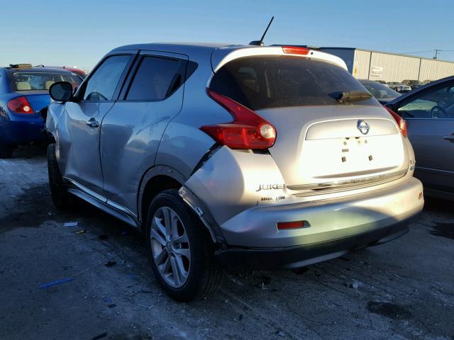 JN8AF5MV3CT106214 - 2012 NISSAN JUKE S SILVER photo 3