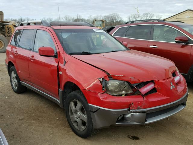 JA4LX41F64U057007 - 2004 MITSUBISHI OUTLANDER RED photo 1