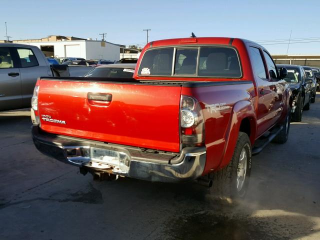 3TMLU4EN2CM086555 - 2012 TOYOTA TACOMA DOU RED photo 4