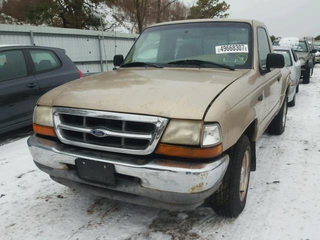 1FTYR10C6XTA54100 - 1999 FORD RANGER TAN photo 2