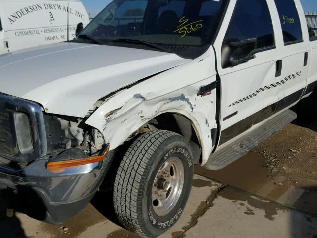 3FTNW20F8YMA35060 - 2000 FORD F250 SUPER WHITE photo 9