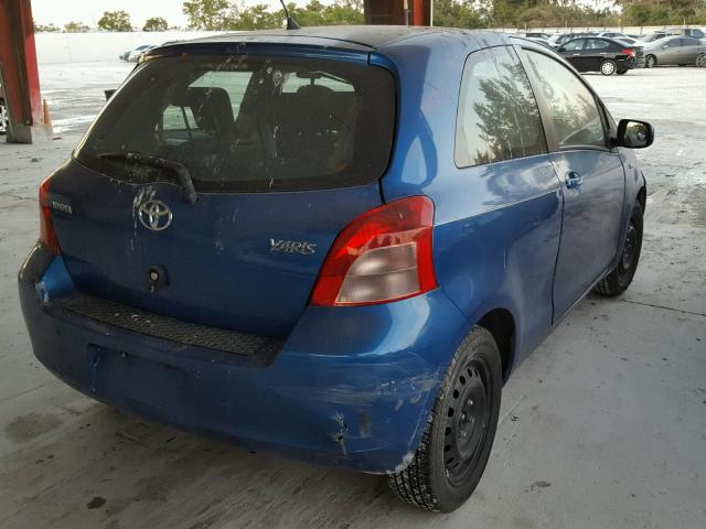 JTDJT903385168949 - 2008 TOYOTA YARIS BLUE photo 4