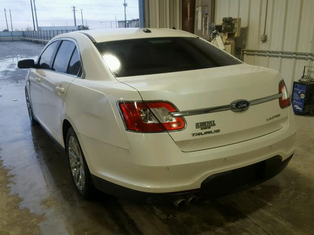 1FAHP2FW6BG189601 - 2011 FORD TAURUS LIM WHITE photo 3