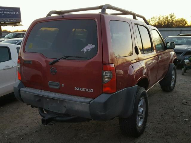 5N1ED28Y12C512394 - 2002 NISSAN XTERRA XE RED photo 4