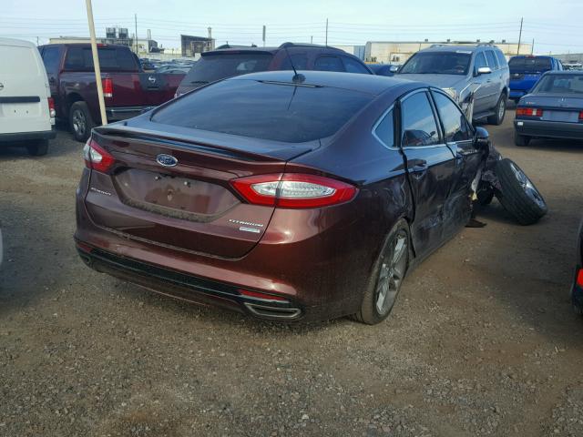 3FA6P0K92FR195406 - 2015 FORD FUSION TIT BURGUNDY photo 4