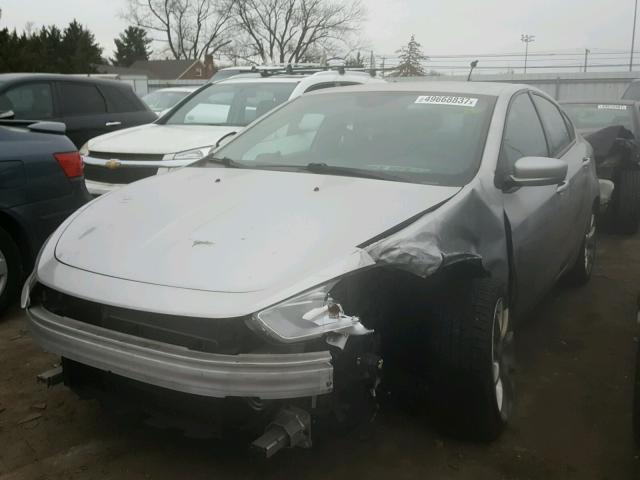 1C3CDFBA1DD302796 - 2013 DODGE DART SXT SILVER photo 2