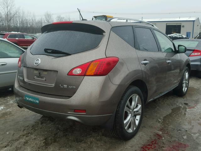 JN8AZ18W79W159119 - 2009 NISSAN MURANO S BROWN photo 4