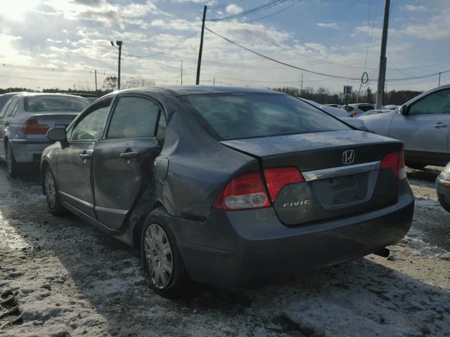 2HGFA163X9H530534 - 2009 HONDA CIVIC VP GRAY photo 3