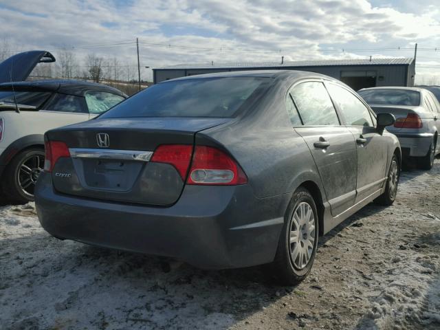 2HGFA163X9H530534 - 2009 HONDA CIVIC VP GRAY photo 4