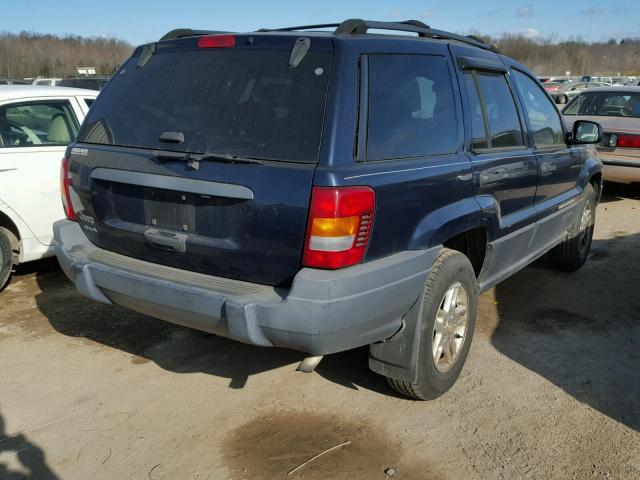 1J4GW48S44C245604 - 2004 JEEP GRAND CHER BLUE photo 4