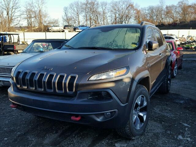 1C4PJMBS0GW133933 - 2016 JEEP CHEROKEE T CHARCOAL photo 2