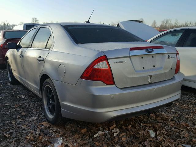 3FADP0L38AR142784 - 2010 FORD FUSION HYB SILVER photo 3