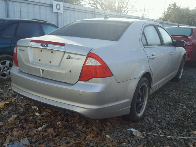 3FADP0L38AR142784 - 2010 FORD FUSION HYB SILVER photo 4