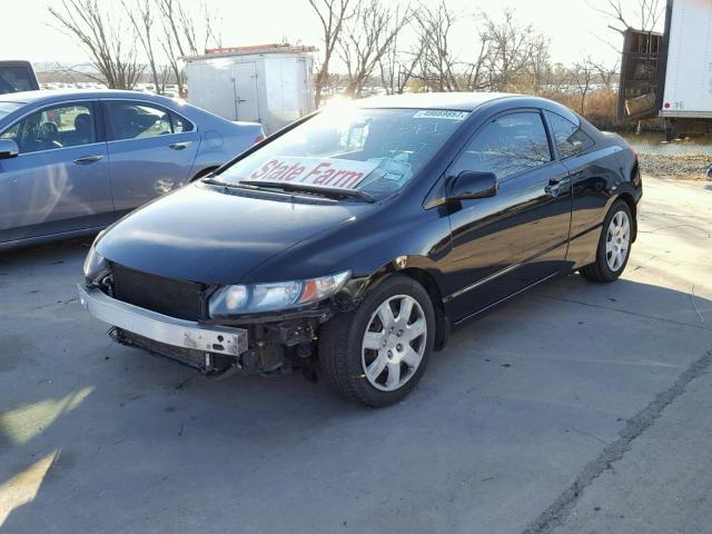 2HGFG1B67BH508107 - 2011 HONDA CIVIC LX BLACK photo 2