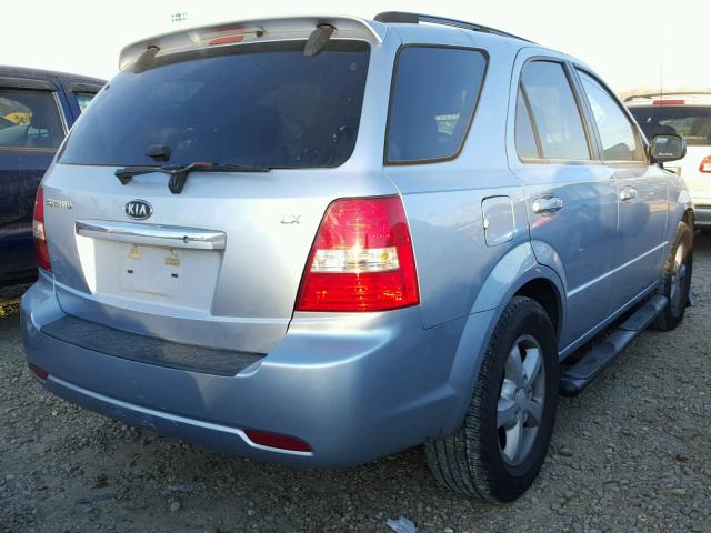 KNDJD735985763125 - 2008 KIA SORENTO EX BLUE photo 4