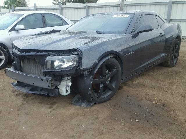 2G1FD1E3XF9260436 - 2015 CHEVROLET CAMARO LT BLACK photo 2