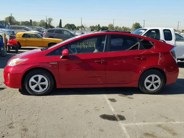 JTDKN3DU7D5698141 - 2013 TOYOTA PRIUS 红色 照片 9