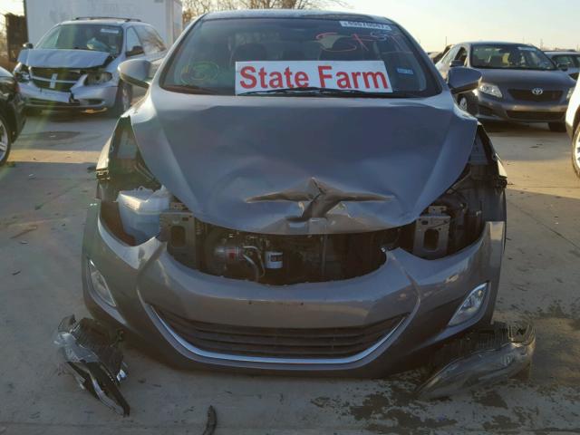 5NPDH4AE1DH285490 - 2013 HYUNDAI ELANTRA GL GRAY photo 9