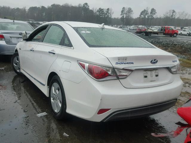 KMHEC4A4XBA011280 - 2011 HYUNDAI SONATA HYB WHITE photo 3