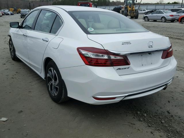 1HGCR2F31GA236498 - 2016 HONDA ACCORD LX WHITE photo 3