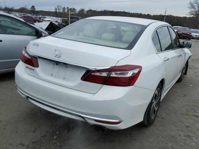 1HGCR2F31GA236498 - 2016 HONDA ACCORD LX WHITE photo 4