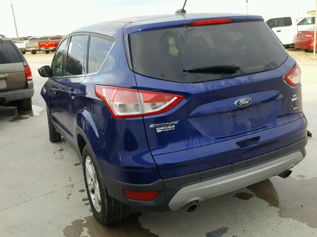 1FMCU9GX0GUA76924 - 2016 FORD ESCAPE SE BLUE photo 3