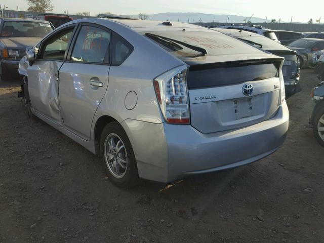 JTDKN3DU4A0227234 - 2010 TOYOTA PRIUS SILVER photo 3