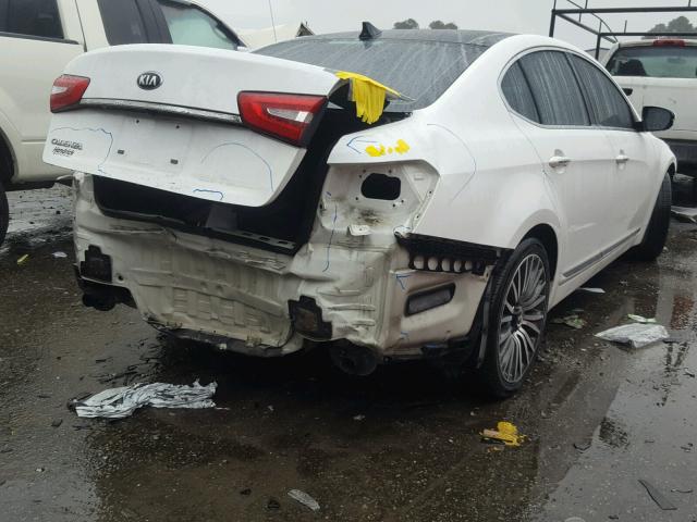 KNALN4D77E5139904 - 2014 KIA CADENZA PR WHITE photo 4