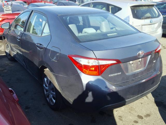 5YFBURHE3EP074852 - 2014 TOYOTA COROLLA L GRAY photo 3