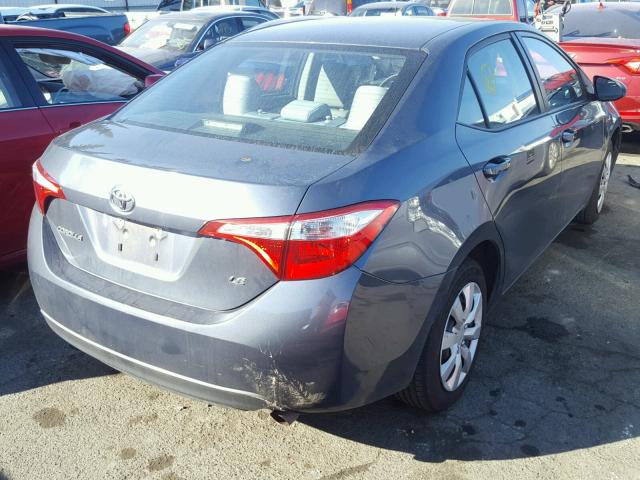 5YFBURHE3EP074852 - 2014 TOYOTA COROLLA L GRAY photo 4