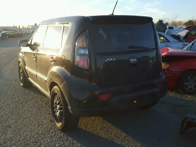 KNDJT2A25B7285103 - 2011 KIA SOUL BLACK photo 3