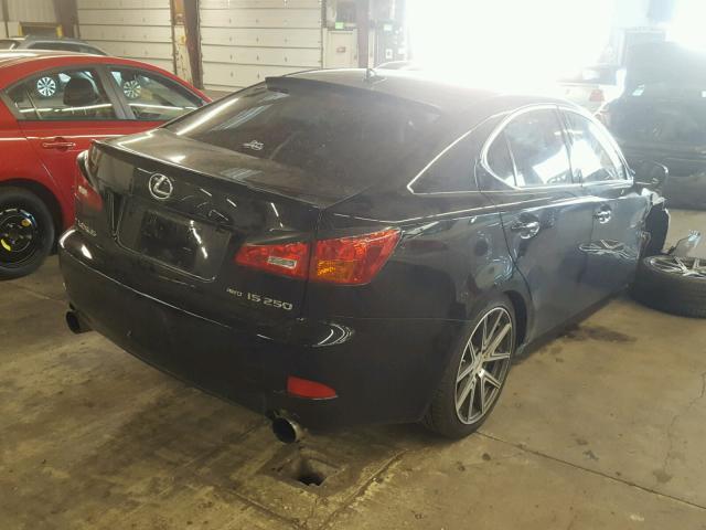 JTHCK262585025128 - 2008 LEXUS IS 250 BLACK photo 4