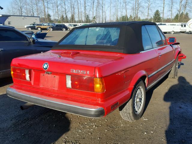 WBABB2306J8858065 - 1988 BMW 325 I AUTO RED photo 4