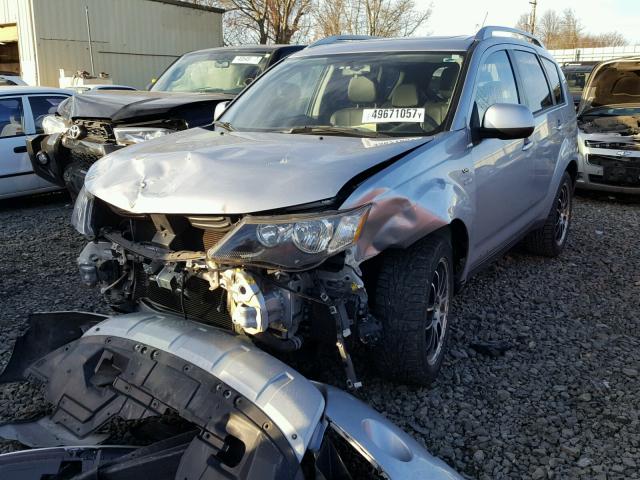 JA4MT41X58Z603670 - 2008 MITSUBISHI OUTLANDER SILVER photo 2