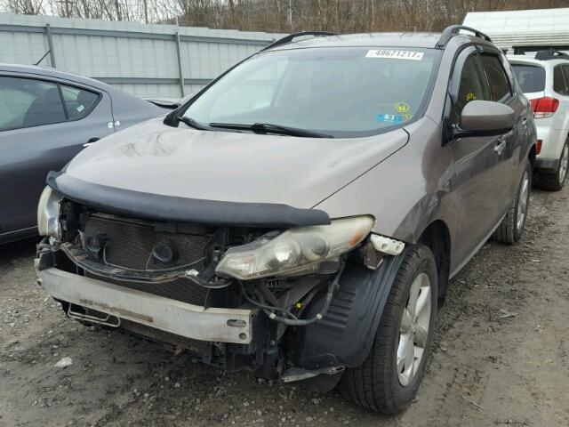 JN8AZ18W09W110487 - 2009 NISSAN MURANO S CHARCOAL photo 2