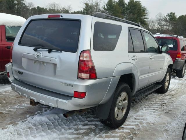 JTEBU14R848016929 - 2004 TOYOTA 4RUNNER SR SILVER photo 4