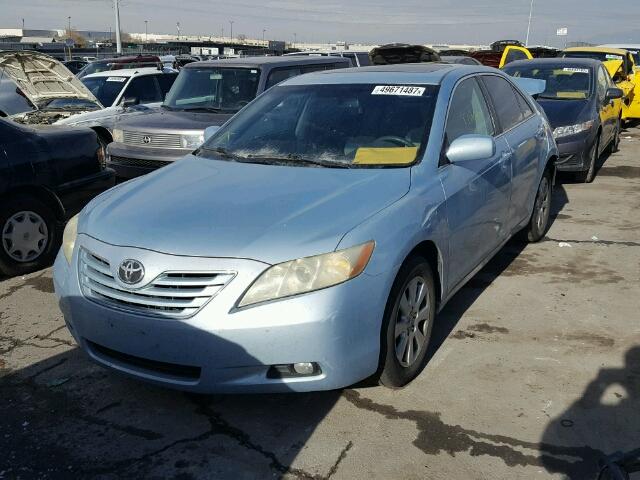 4T1BE46K27U507376 - 2007 TOYOTA CAMRY BLUE photo 2