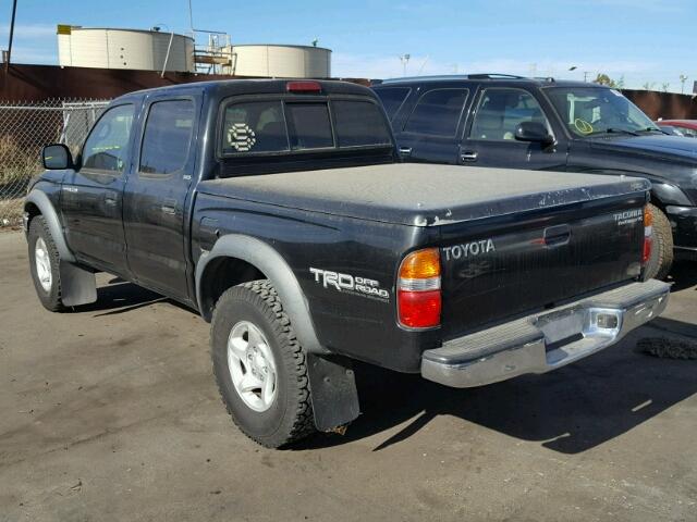 5TEGN92N24Z410642 - 2004 TOYOTA TACOMA DOU BLACK photo 3