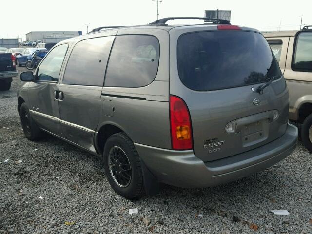 4N2XN11T9XD839871 - 1999 NISSAN QUEST SE GREEN photo 3