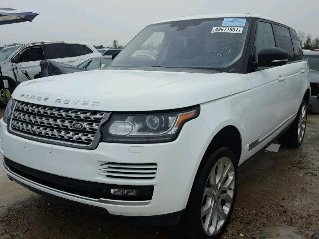 SALGS3TF6FA221270 - 2015 LAND ROVER RANGE ROVE WHITE photo 2