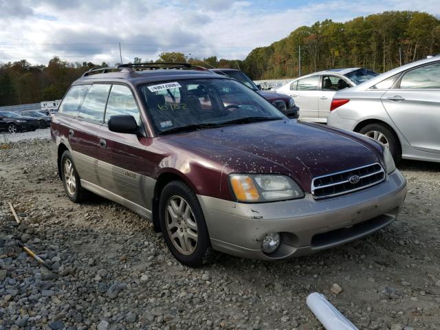 4S3BH665X17665424 - 2001 SUBARU LEGACY OUT BURGUNDY photo 1