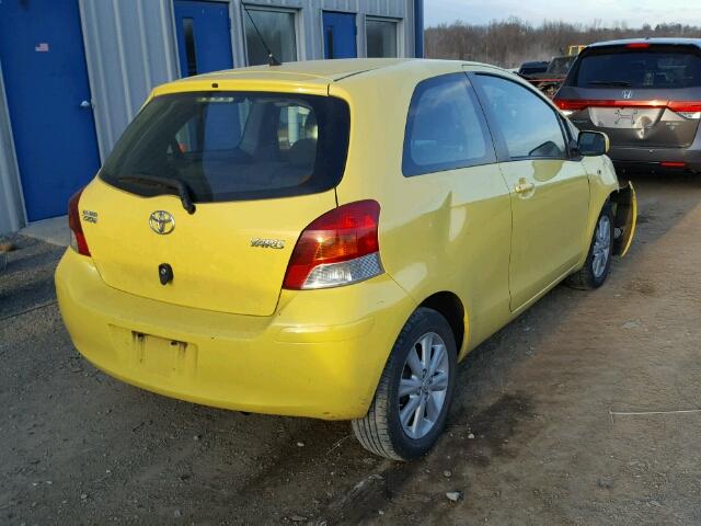 JTDJT903795230368 - 2009 TOYOTA YARIS YELLOW photo 4