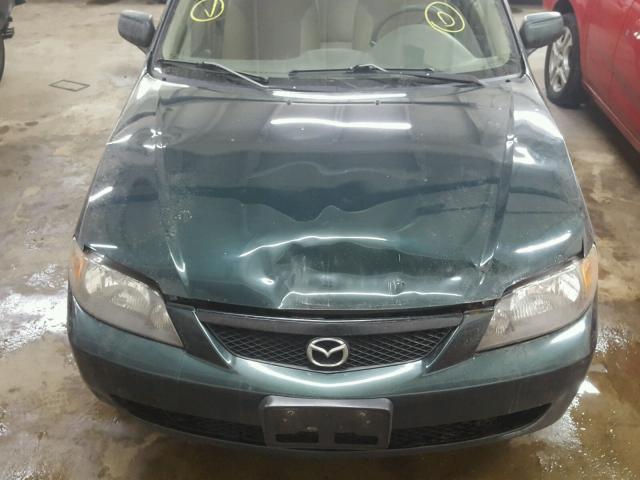 JM1BJ225030214629 - 2003 MAZDA PROTEGE DX GREEN photo 9